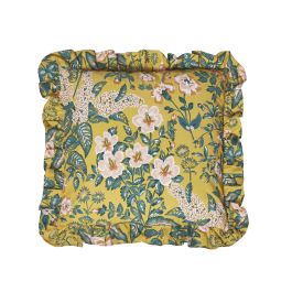 Cotswold Floral Ochre 45x45cm Poly Cushion | Ashley Wilde