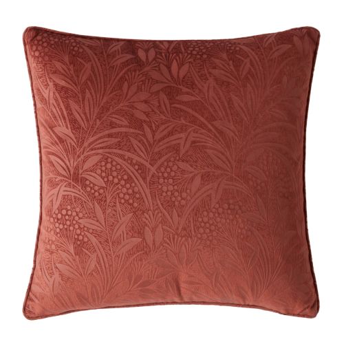 Barley Embossed Terracotta 50x50cm Microfibre Cushion