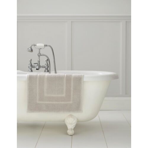 Border Cotton Dove Grey Bath Mat