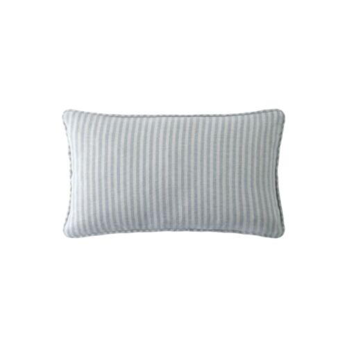 Cornish Chenille Stripe Slate Blue 30x50cm Microfibre Cushion