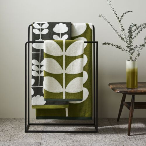Cut Stem Moss/Charcoal Towels