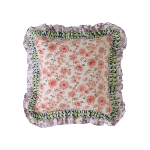 Double Ruffle Multi 45x45 Poly Cushion