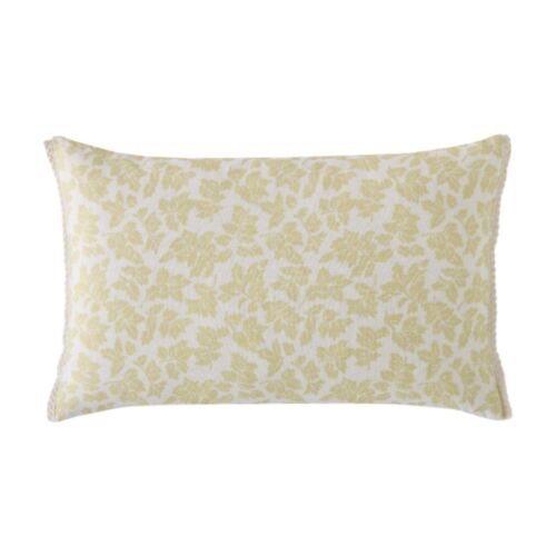 Lady Fern Ochre Yellow 30x50 Microfibre Cushion