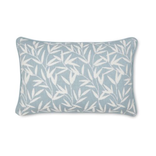 Willow Leaf Chenille Pale Seaspray 30x50cm Feather Cushion