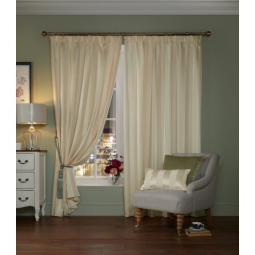 Lille Stripe Oyster Ready Made Curtains