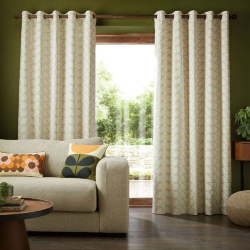 Linear Stem Natural Ready Made Curtains