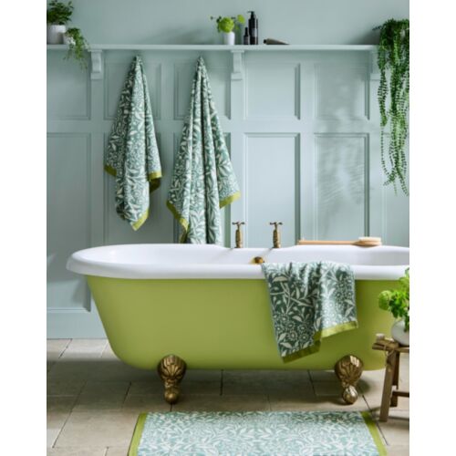 Michaelmas Daisy Sage Towels