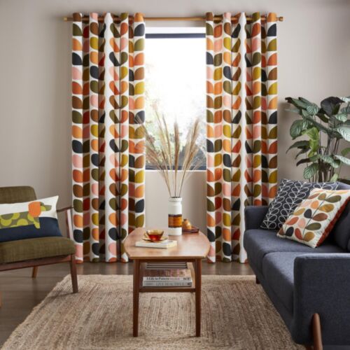 Multi Stem Auburn Ready Made Curtains