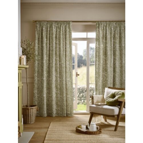 Original Willow Olive Green Ready Made Curtains
