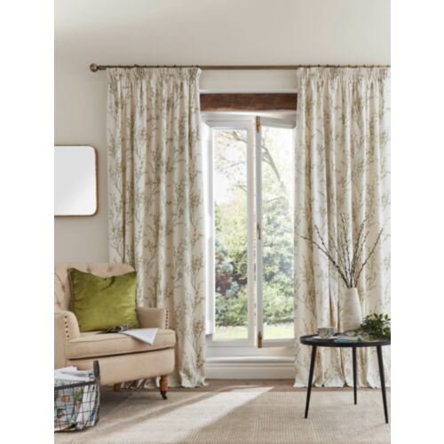 Pussy Willow Offwhite/Hedgerow Ready Made Curtains