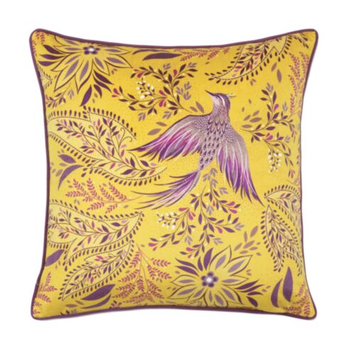 Bird Of Paradise Saffron 50x50cm Feather Cushion