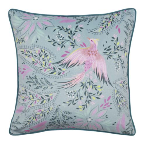 Bird Of Paradise Dusky Blue 50x50cm Feather Cushion