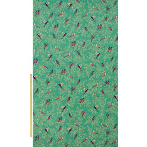 Green Birds Velvet