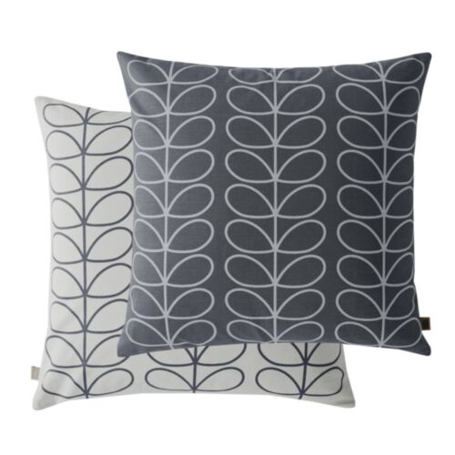 Small Linear Stem Cool Grey 50x50 Feather Cushion