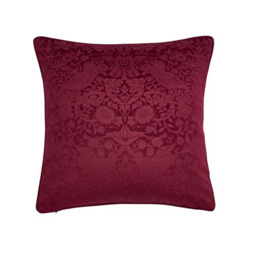 Strawberry Thief Embossed Berry Microfibre 50x50cm Cushion 