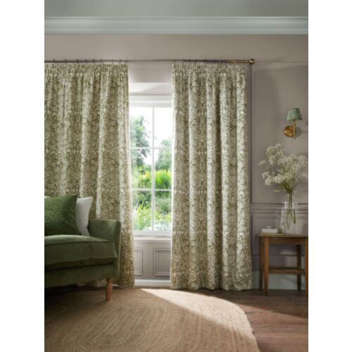 Sunflower Dark Olive Ready Made Curtains