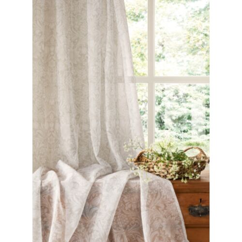 Sunflower Natural Voile Slot Top Sheer Panel Curtains