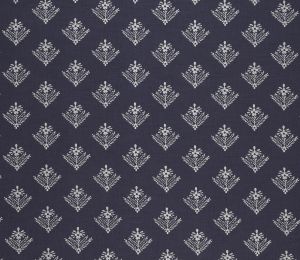 Lady Fern Embroidery French Navy
