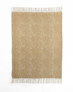 Marigold Hessian Natural 130x170cm Throw