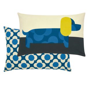 Dachshund Blue 40x60 Feather Cushion