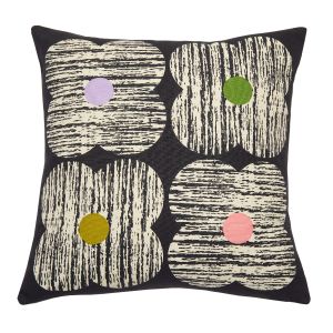Textured Flower Slate 45x45cm Microfibre Cushion 