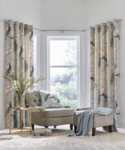 Belvedere Duckegg Ready Made Curtains