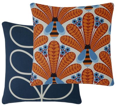 Bright Honey Bee Persimmon 50x50cm Feather Cushion