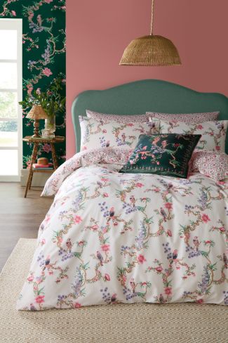Birds Of A Feather Blush Bedding