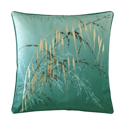 Meadow Grass Teal 50x50cm Feather Cushion