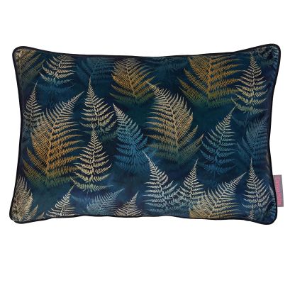 Woodland Fern Ink Blue 40x60cm Feather Cushion