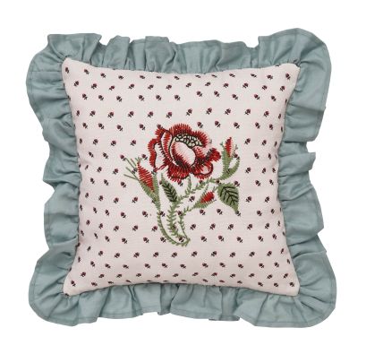 Embroidered Cherished Rose 30x30 Cm Prefilled Cushion