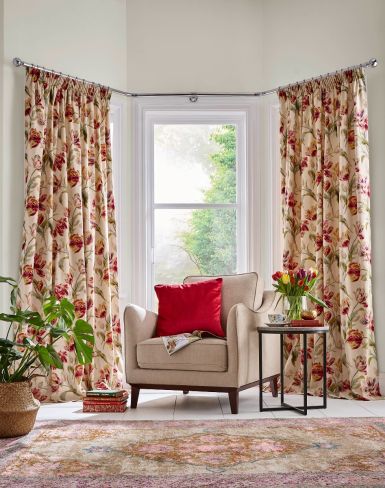 Gosford Cranberry Ready Made Curtains
