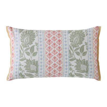 Hedingham Stripe Hedgerow Green 30x50 Microfibre Cushion