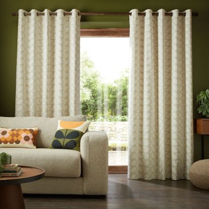 Linear Stem Natural Ready Made Curtains