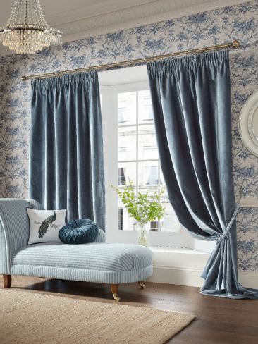 Loretta Dark Seaspray Ready Made Curtains