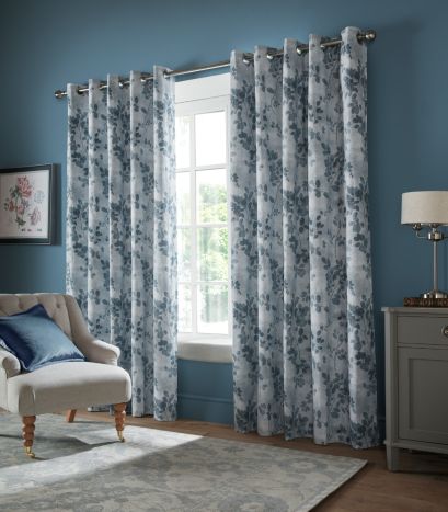Millhayes Smoke Blue Ready Made Curtains