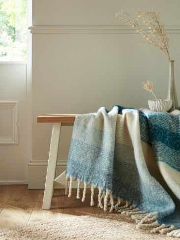Ortonby Newport Blue 130x170cm Throw