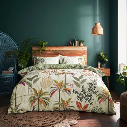 Palm Garden Light Stone Bedding