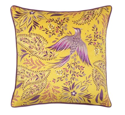 Bird Of Paradise Saffron 50x50cm Feather Cushion