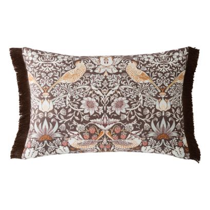 Strawberry Thief Chocolate 40x60cm Microfibre Cushion