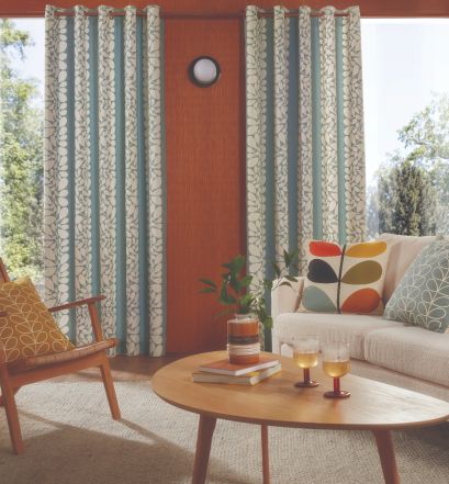 Sycamore Stripe Duckegg Ready Made Curtains