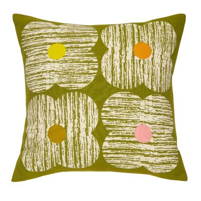 Textured Flower Moss 45x45cm Microfibre Cushion 