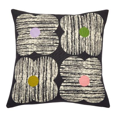 Textured Flower Slate 45x45cm Microfibre Cushion 