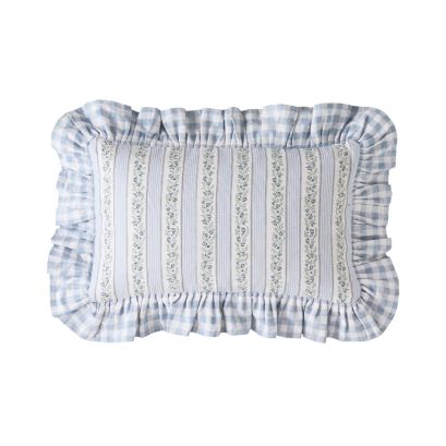 Ticking Stripe Blue 30x50 Poly Cushion