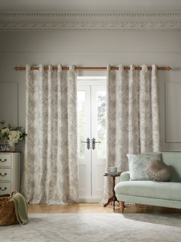 Tuileries Dark Dove Grey Ready Made Curtains