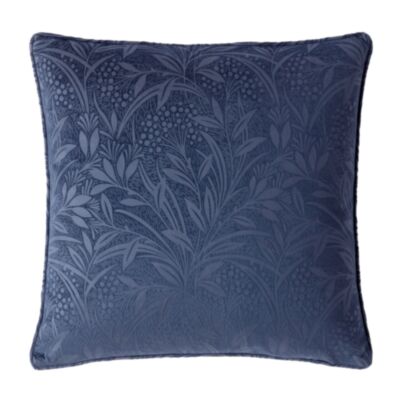 Barley Embossed Midnight Navy 50x50cm Microfibre Cushion
