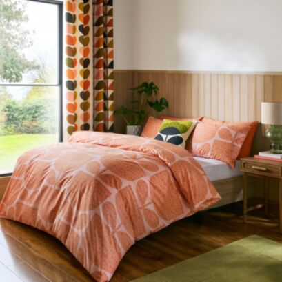 Block Garden Orange Sorbet Bedding