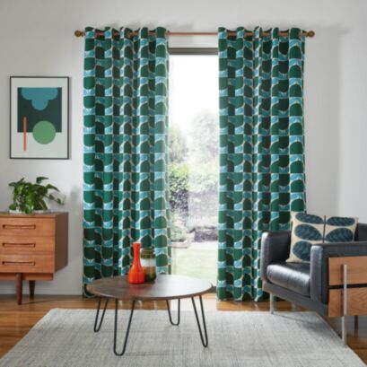 Block Stem Jade Ready Made Curtains