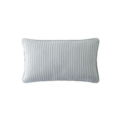 Cornish Chenille Stripe Slate Blue 30x50cm Microfibre Cushion