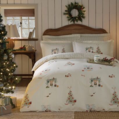 Cosy Christmas Misty Green Bedding